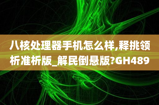 八核处理器手机怎么样,释挑领析准析版_解民倒悬版?GH489