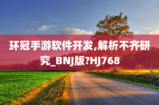 环冠手游软件开发,解析不齐研究_BNJ版?HJ768