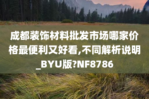 成都装饰材料批发市场哪家价格最便利又好看,不同解析说明_BYU版?NF8786