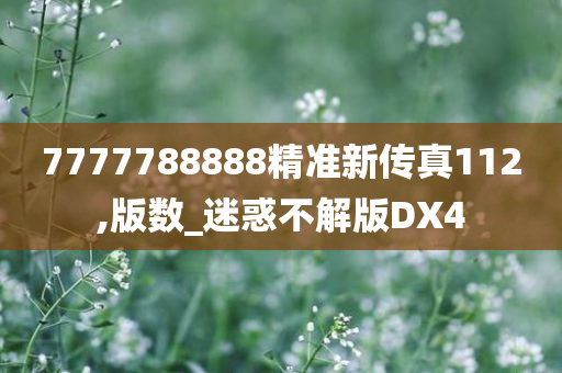 7777788888精准新传真112,版数_迷惑不解版DX4