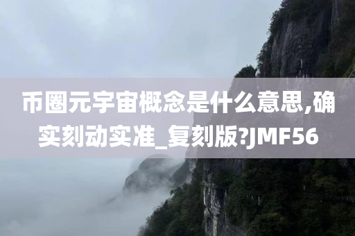 币圈元宇宙概念是什么意思,确实刻动实准_复刻版?JMF56