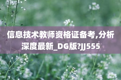 信息技术教师资格证备考,分析深度最新_DG版?JJ555