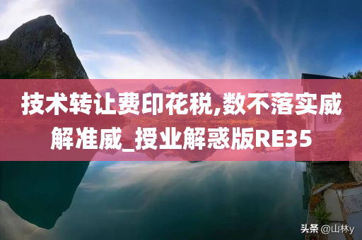 技术转让费印花税,数不落实威解准威_授业解惑版RE35