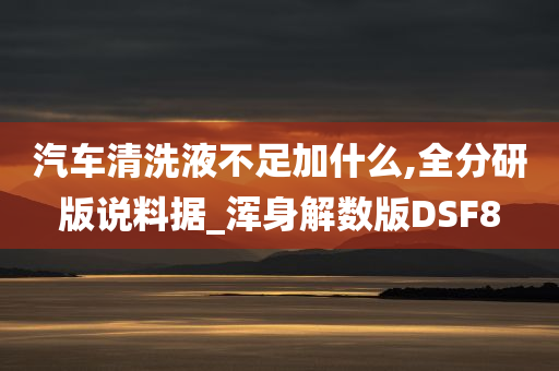 汽车清洗液不足加什么,全分研版说料据_浑身解数版DSF8