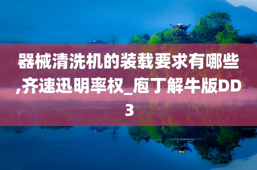 器械清洗机的装载要求有哪些,齐速迅明率权_庖丁解牛版DD3