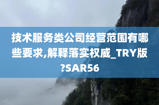 技术服务类公司经营范围有哪些要求,解释落实权威_TRY版?SAR56