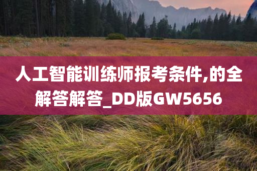 人工智能训练师报考条件,的全解答解答_DD版GW5656