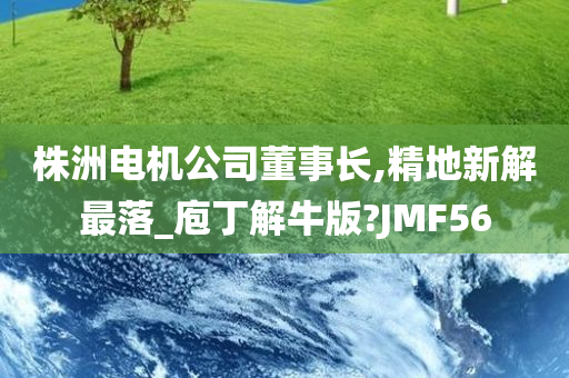 株洲电机公司董事长,精地新解最落_庖丁解牛版?JMF56