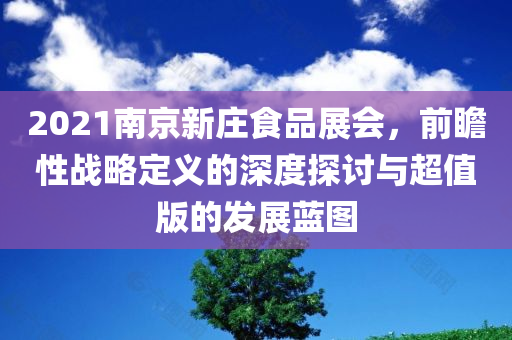 2021南京新庄食品展会，前瞻性战略定义的深度探讨与超值版的发展蓝图