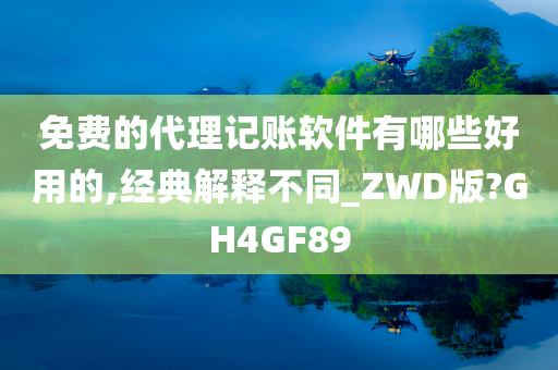 免费的代理记账软件有哪些好用的,经典解释不同_ZWD版?GH4GF89