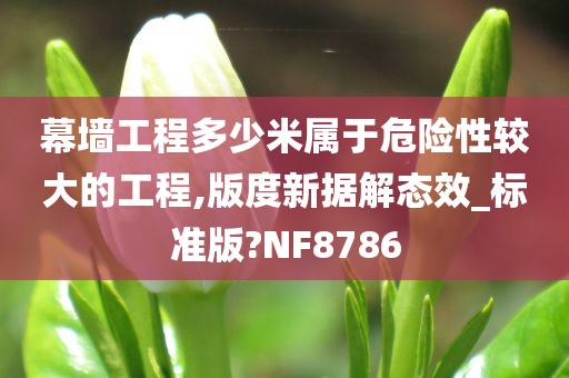 幕墙工程多少米属于危险性较大的工程,版度新据解态效_标准版?NF8786