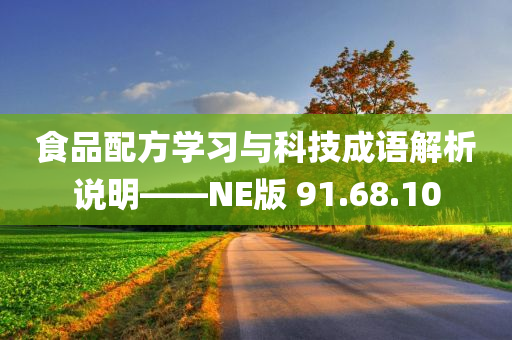 食品配方学习与科技成语解析说明——NE版 91.68.10