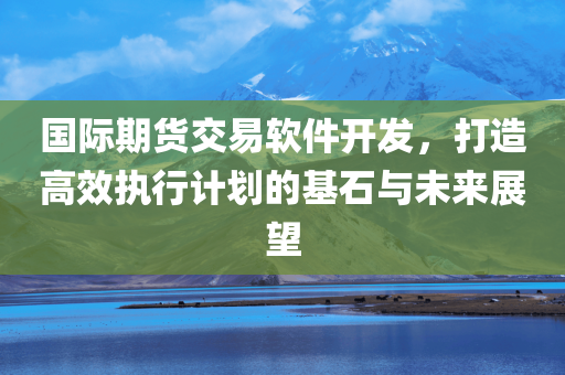 国际期货交易软件开发，打造高效执行计划的基石与未来展望