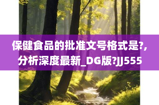 保健食品的批准文号格式是?,分析深度最新_DG版?JJ555