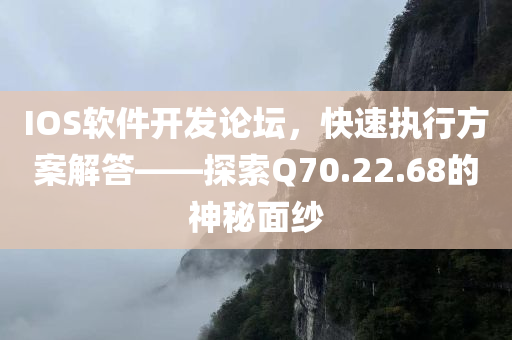 IOS软件开发论坛，快速执行方案解答——探索Q70.22.68的神秘面纱