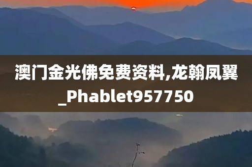 澳门金光佛免费资料,龙翰凤翼_Phablet957750