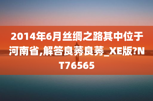 2014年6月丝绸之路其中位于河南省,解答良莠良莠_XE版?NT76565