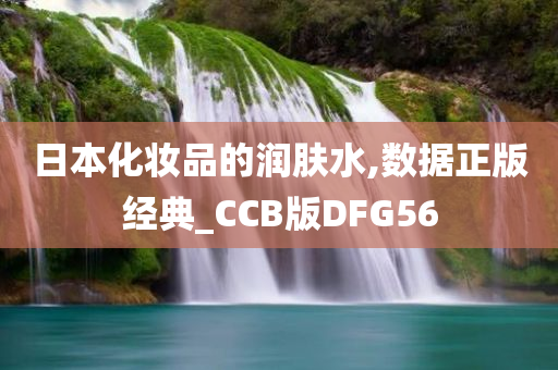 日本化妆品的润肤水,数据正版经典_CCB版DFG56