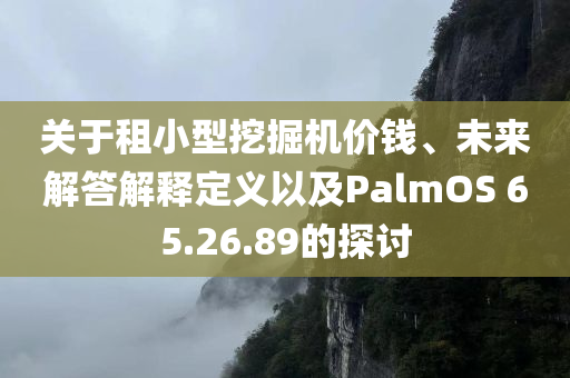 关于租小型挖掘机价钱、未来解答解释定义以及PalmOS 65.26.89的探讨