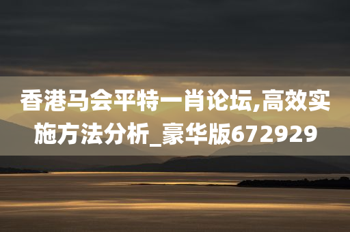 香港马会平特一肖论坛,高效实施方法分析_豪华版672929