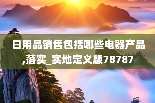 日用品销售包括哪些电器产品,落实_实地定义版78787