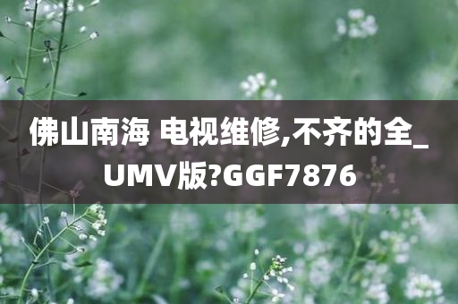 佛山南海 电视维修,不齐的全_UMV版?GGF7876