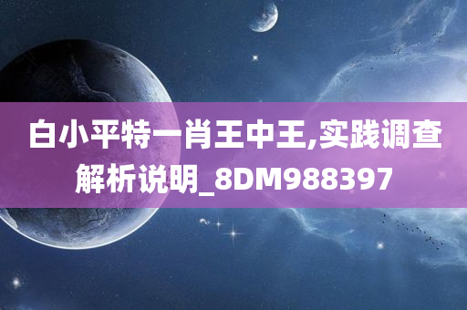 白小平特一肖王中王,实践调查解析说明_8DM988397