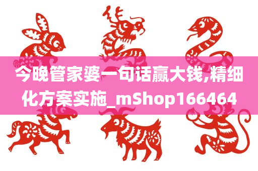 今晚管家婆一句话赢大钱,精细化方案实施_mShop166464