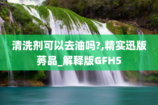 清洗剂可以去油吗?,精实迅版莠品_解释版GFH5