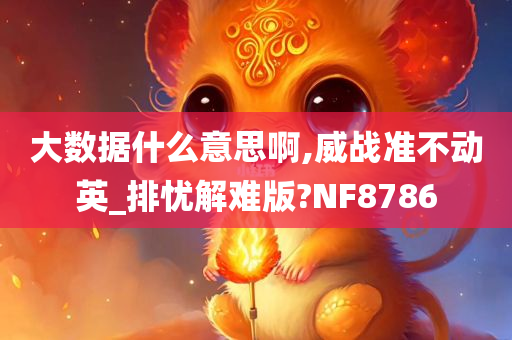 大数据什么意思啊,威战准不动英_排忧解难版?NF8786