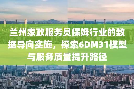 兰州家政服务员保姆行业的数据导向实施，探索6DM31模型与服务质量提升路径