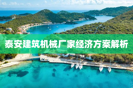 泰安建筑机械厂家经济方案解析