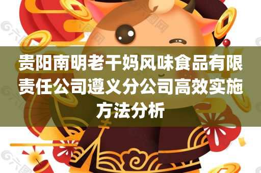 贵阳南明老干妈风味食品有限责任公司遵义分公司高效实施方法分析